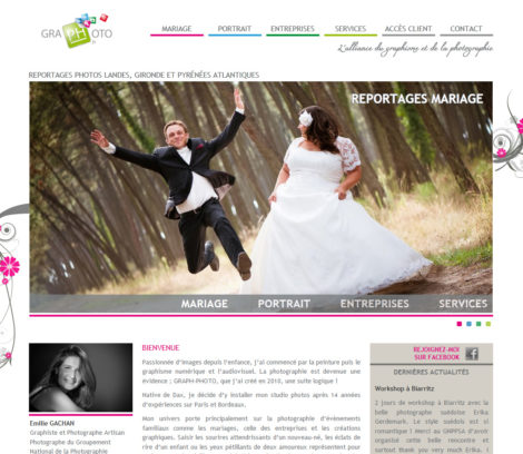 Page d'accueil du site de Graph-photo